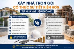 Xây nhà trọn gói có thực sự tiết kiệm hơn tự mua vật liệu không?