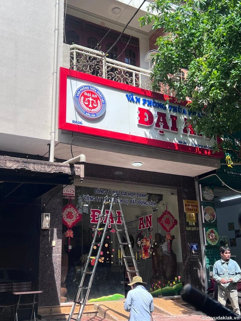 bảng hiệu đẹp cho văn phòng Đại An tại Đắk Lắk