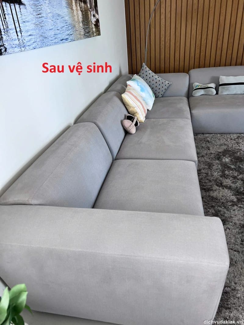 Ảnh sau vệ sinh sofa ở Công ty Nông Nghiệp, Phạm ngủ lão nối dài BMT