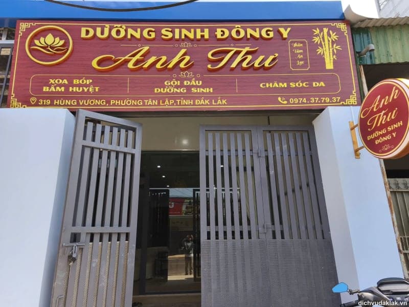 thi công bảng hiệu dưỡng sinh anh thư tại BMT