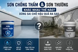 Sơn chống thấm và sơn thường khác nhau thế nào? Dùng sai chỗ hậu quả ra sao