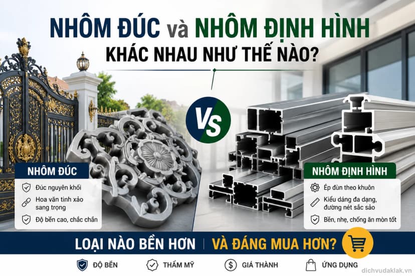 Nhôm đúc và nhôm định hình khác nhau như thế nào