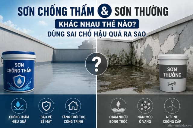 Sơn chống thấm và sơn thường khác nhau thế nào